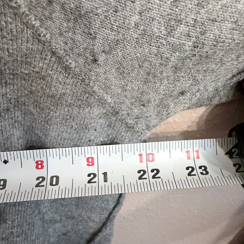 The North Face Mt. Tam 1/4 Zip Sweater Mens Gray Cotton Wool Blend Sweater Large